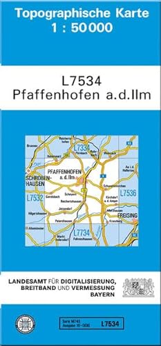 TK50 L7534 Pfaffenhofen a.d.Ilm: Topographische Karte 1:50000 (TK50 Topographische Karte 1:50000 Bayern) von Landesamt für Digitalisierung, Breitband und Vermessung, Bayern